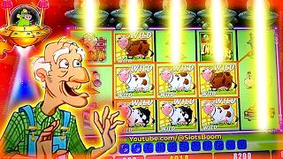 INVADERS Attack From The Planet Moolah BONUSES!!! FREE GAMES on 1c SG CASINO SLOTS