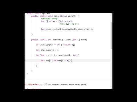 LEET CODE : removeDuplicates