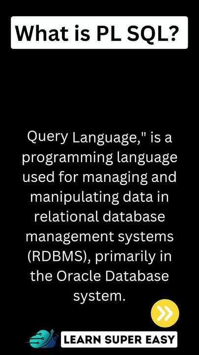 What is PL SQL? | PL/SQL | What is PL/SQL #plsql #sql #shorts # ...