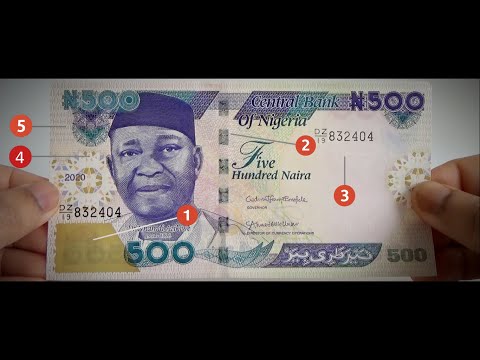 Nigerian New 500 NAIRA Banknote - KEY SECURITY FEATURES | NIGERIA -  WEST AFRICA