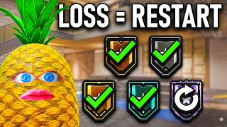 1v1'ing Every Rank But if I LOSE I RESTART