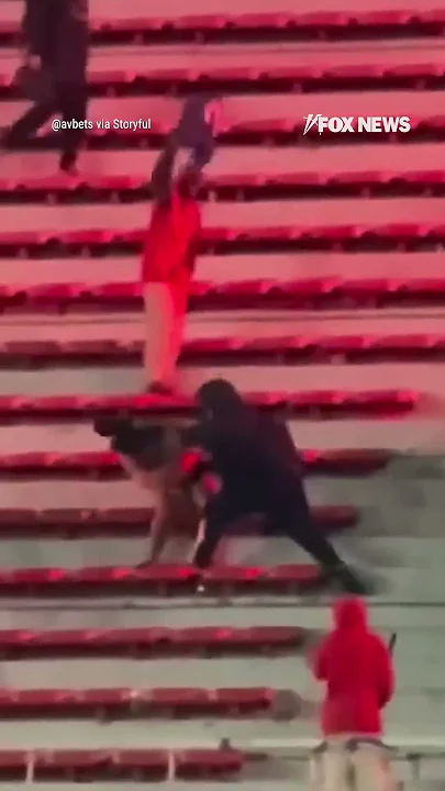 WATCH: Soccer fan flees brawl in only his underpants #shorts