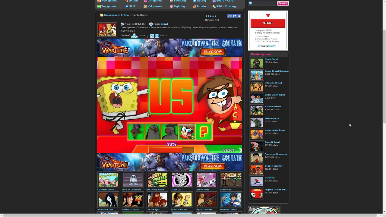 Jingle Brawl Full Walkthrough (SpongeBob)