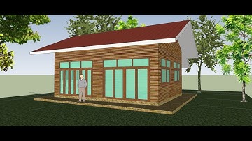 Small house plan : SketchUp 2013 tutorials : how to make a tiny house