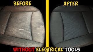 I cleaned a Cloth seat without an extractor or any electrical tool (mind-blowing results)