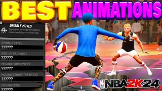 NEW BEST ANIMATIONS IN NBA 2K24 BEST DUNK PACKAGES BEST DRIBBLE MOVES IN 2K24 MUST WATCH