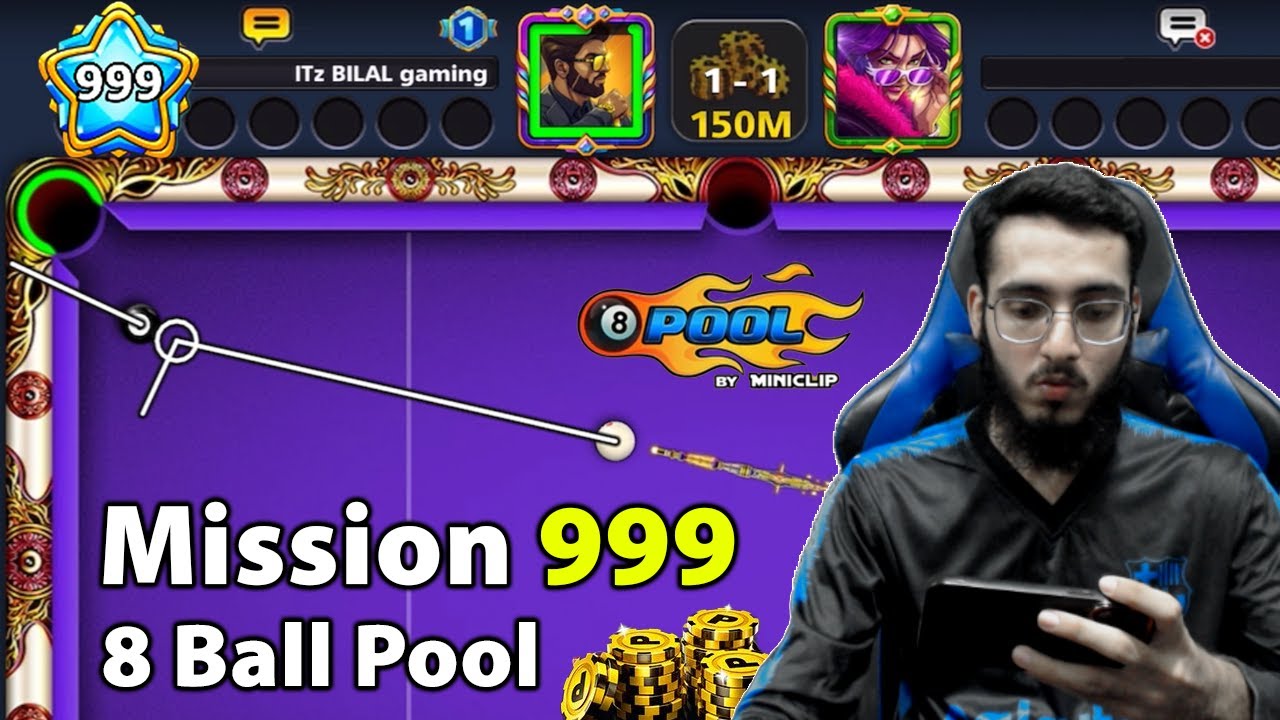 8 ball pool 999 Level Completed - YouTube