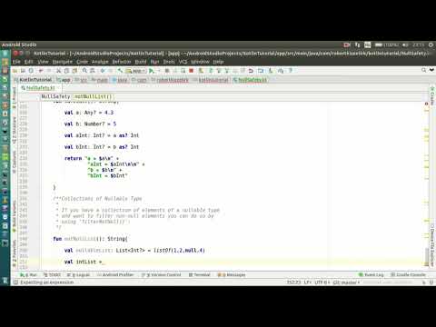 Android Kotlin Tutorial #172 - Null Safety - Collections of Nullable Type