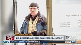 Henderson police release photos of bank robbery suspect