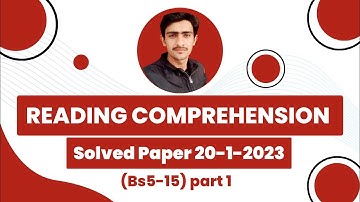 Part 1 IBA STS | Reading Comprehension | Sir Naeemullah mahar