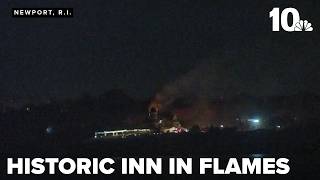 Fire seen at Castle Hill Inn in Newport, R.I.