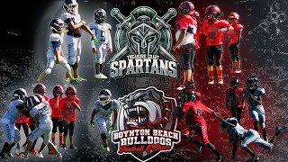 Boyton beach BullDogs🏟️ Vs 🏈 Treasure coast Spartans 7u showdown 💢Florida Elite football #preseason 