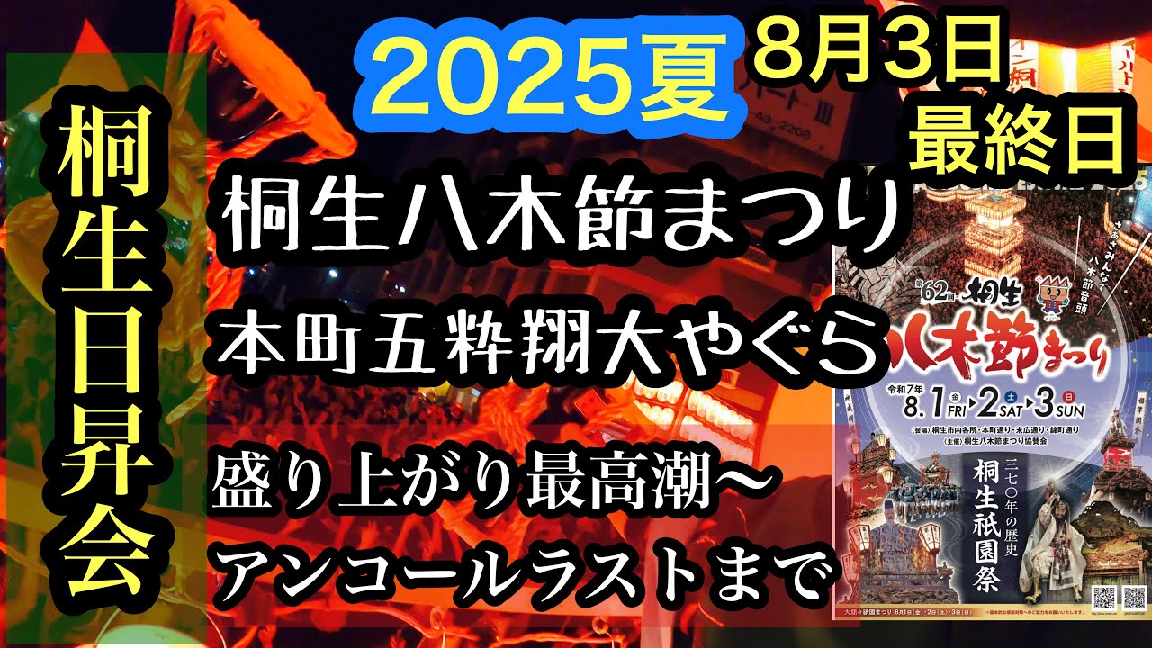 【桐生八木節まつり】桐生日昇会本町五：粋翔大やぐら