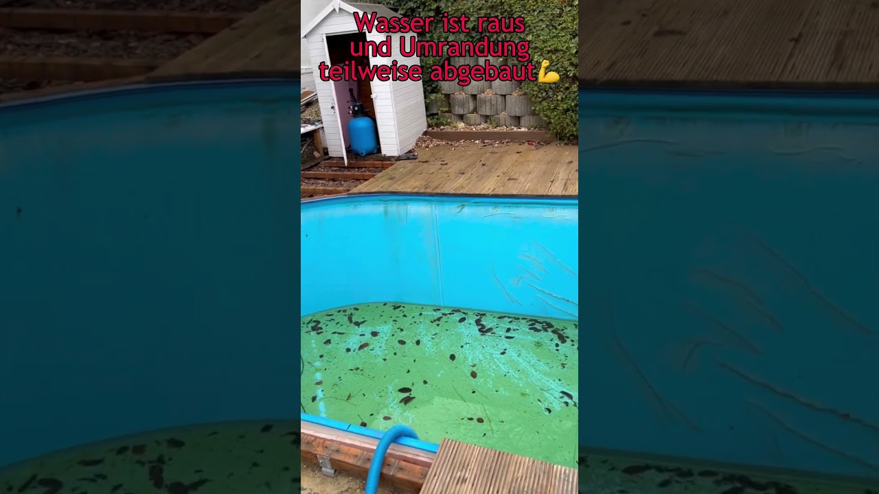 Poolumbau: Aus Stahlwandpool wird GFK Becken