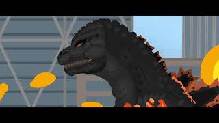 Heisei Godzilla vs Bagan | Stick Nodes Animation | (Read Description)