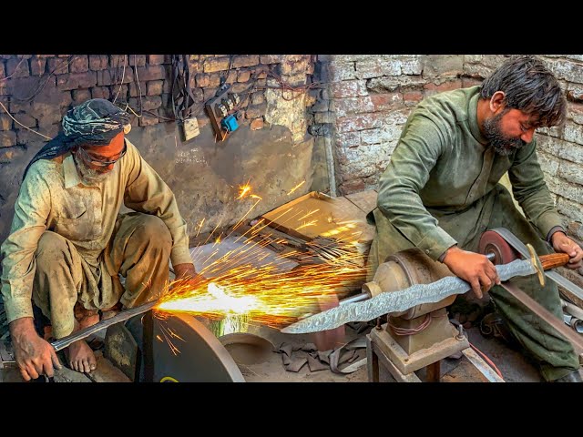 How is a medieval sword crafted beautifully by a craftman || Crafting a Sword with Incredible Detail