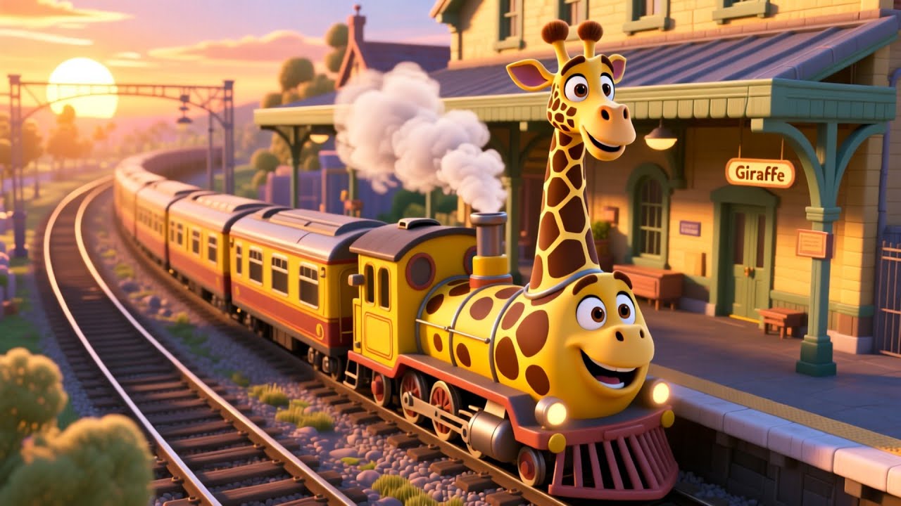 Learn 123 Giraffe Train | Nursery Rhymes for Kids | Baby Songs and Counting Adventure