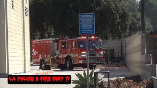 LAFD ENGINE 64, ENGINE 66, ENGINE 94 RESPONDING TO A BRUSH FIRE (TASK FORCE 1010)