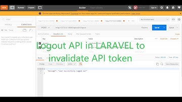 Logout API in LARAVEL | Invalidate API token in LARAVEL sanctum | Restful API LARAEVL