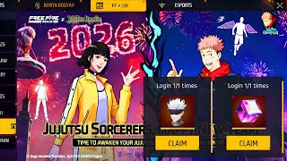 New Year 2026 Free Rewards Ff New Event Claim New Lol Emote Ff Jjk Garena Free Fire