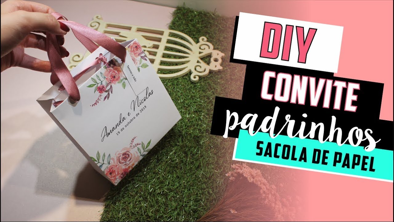 Como fazer Sacola Personalizada para Padrinhos de Casamento? DIY | Faça você mesmo [casamento]