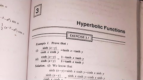 chapter 3 Hyperbolic functions exercise 3.1 solution number theory and trigonometry bsc 2nd sem