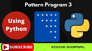 Star pattern program in python in hindi part 3 | Pattern programs using python in hindi | Python