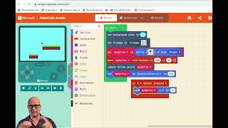 How to code a Makecode Arcade Sprite to move with Gravity