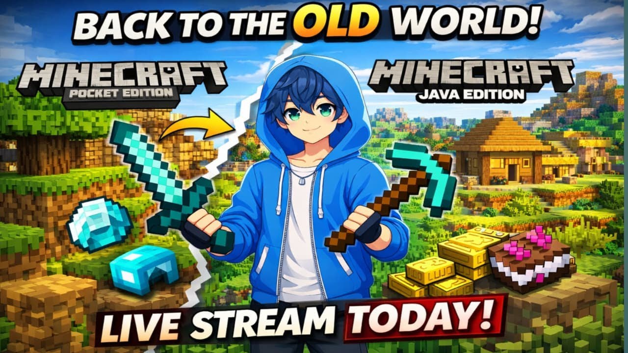 Back to My Old Minecraft World | PE to Java LIVE 🔥 - YouTube
