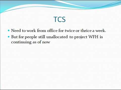 Shocking!! Latest WFH update TCS, Infosys, Wipro -WFH (Work from home status update)