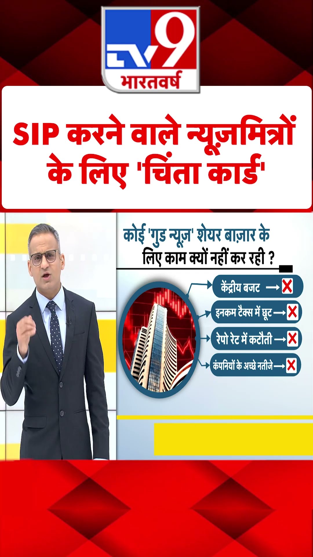 Share Market Downfall News : SIP करने वाले न्यूज़मित्रों के लिए 'चिंता कार्ड' | #shorts