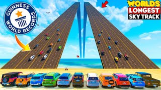 GTA 5: Indian Cars Vs World Longest Sky Track Jump Race 😱 CRAZY RACE EVER!🔥 GTA 5 MODS! screenshot 5