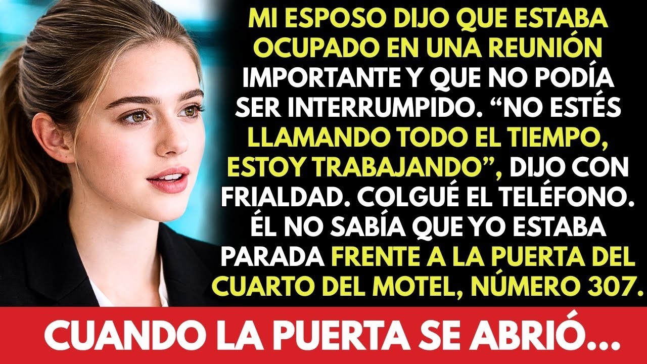 «No me molestes, estoy trabajando», dijo mi esposo. Pero cuando la puerta del motel se abrió…