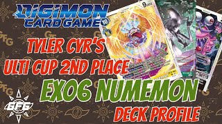 Digimon TCG // ENG EX06 //Tyler Cyrs SECOND PLACE Numemon X Deck!