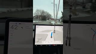 Tesla Model Y l FSD v12.6 l GTA. #tesla #fsd #selfdrivingcar #modely #trending