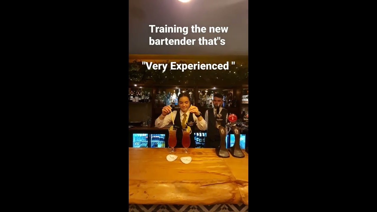 Training The New Bartender That S Very Experienced 