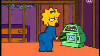 Maggie Simpson dancing to Lady Gaga's Alejandro