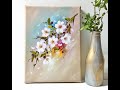 Cherry Blossoms, Easy Painting, Flowers, Abstract Background / Kirschblüten, Einfach Malen, V441