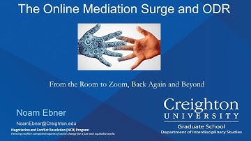 The Online Mediation Surge and ODR: Noam Ebner @Cyberweek 2020
