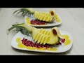 How to cut pineapple duck shaped   fruit carving for beginners