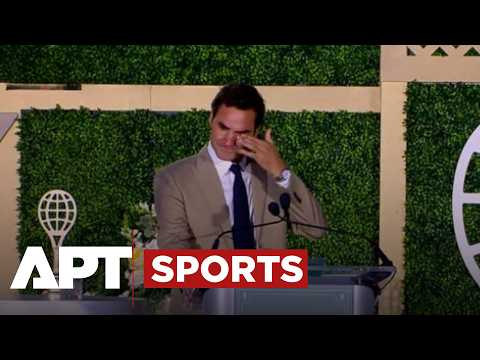 Video '5,000 HEADBANDS Later!' Federer Jokes, Tears Up During Tennis Hall of Fame Induction | APT