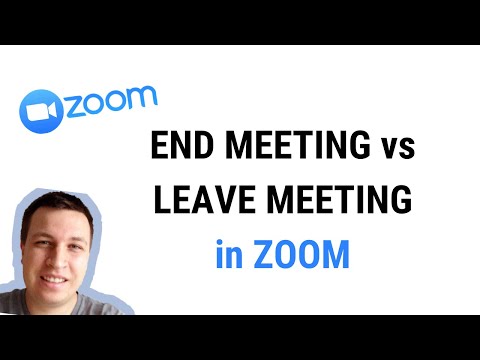 ZOOM End Meeting vs Leave Meeting what&rsquo;s the difference?