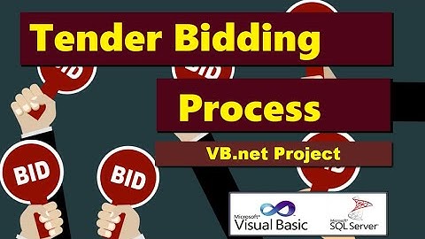 Tender Bidding Process vb.net project with SQL server | for BCA BE B.Sc Diploma | VB183 #highblix