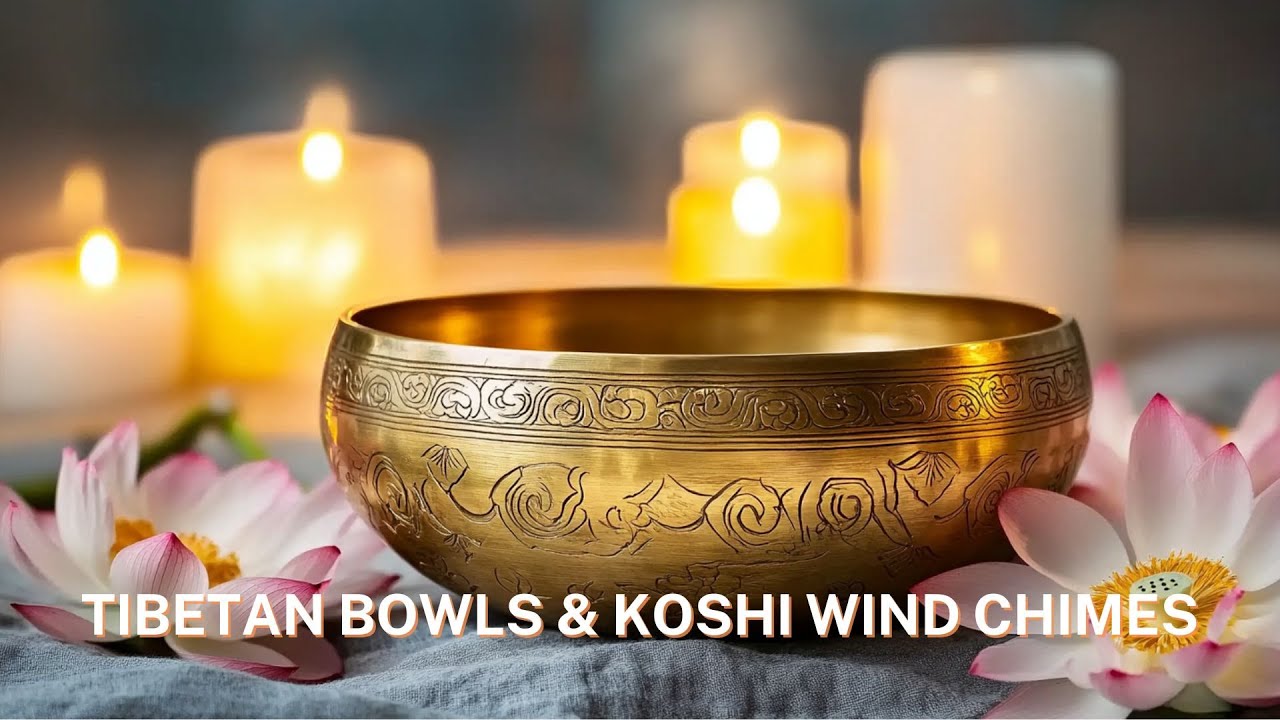 HEALING MEDITATION Tibetan Singing Bowls + KOSHI CHIMES | Eliminate All ...