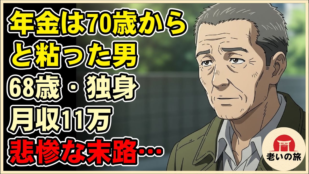 【漫画】「年金は70歳から」と粘った68歳独身男の末路…月収11万で寿命を削り続けた結果が悲惨すぎた【シニアライフ】【60代以上の方へ】