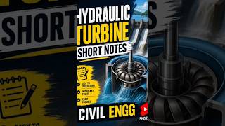 HYDRAULIC TURBINE| SHORT NOTES #civilengineering#success#motivation#ytshorts#youtubeshorts#trending