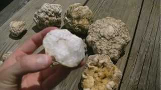 HD - Quartz Crystal Geodes - Crack Open Your Own! See What's Inside!