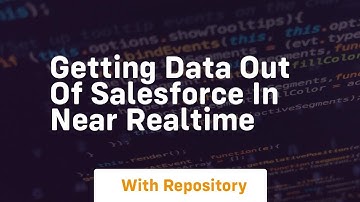 Getting data out of salesforce in near realtime