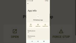 granting location access to a Ph delivery application for drivers