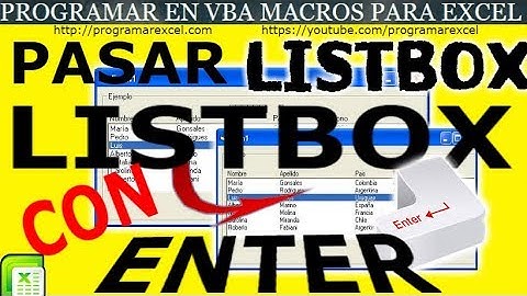 268 🔴 Pasar DATOS LISTBOX a Otro 🔥 LISTBOX al Presionar ENTER